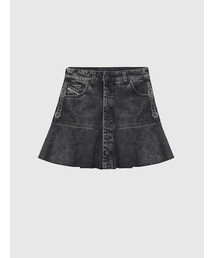 DIESEL | レディース スカート　美シルエットブラックデニムフレアミニスカート(スカート)