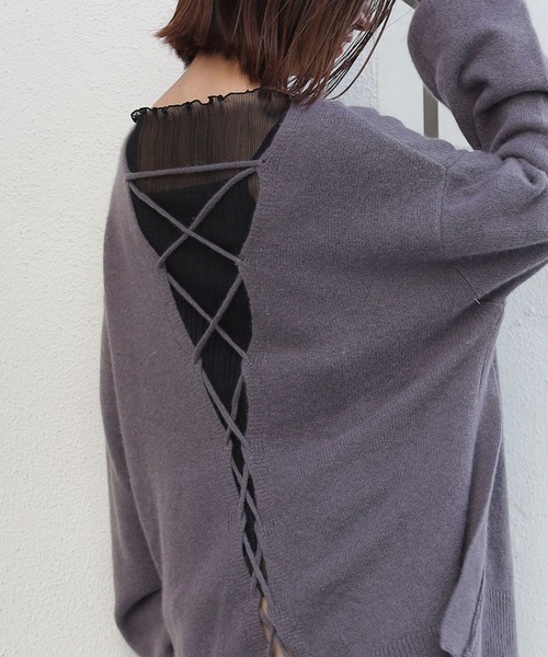 Chico（チコ）の「プリーツメローシアーブラウス(キャミ付き）（シャツ/ブラウス・レディース・ブラウン/ブラック/ピンク/ベージュ/アイボリー・FREE）」の3枚目の写真