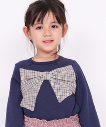 la poche biscuit（ラポシェビスキュイ）の「裏シャギー リボン付きトレーナー（Tシャツ/カットソー・キッズ）」