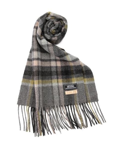 BEAMS（ビームス）の「◎BEAMS / チェック カシミヤ マフラー（マフラー・メンズ・グレー/ネイビー/ワイン・ONE SIZE）」の19枚目の写真