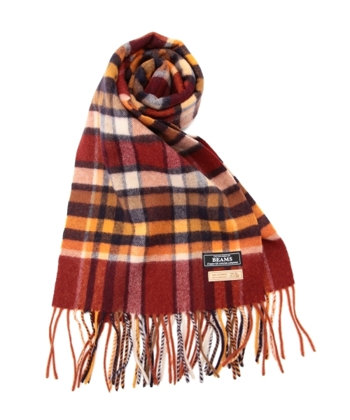 BEAMS（ビームス）の「◎BEAMS / チェック カシミヤ マフラー（マフラー・メンズ・グレー/ネイビー/ワイン・ONE SIZE）」の20枚目の写真