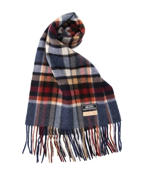 BEAMS（ビームス）の「◎BEAMS / チェック カシミヤ マフラー（マフラー・メンズ・グレー/ネイビー/ワイン・ONE SIZE）」の21枚目の写真