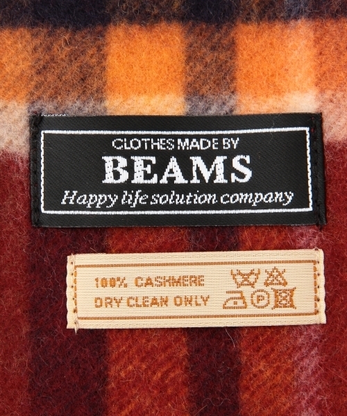 BEAMS（ビームス）の「◎BEAMS / チェック カシミヤ マフラー（マフラー・メンズ・グレー/ネイビー/ワイン・ONE SIZE）」の17枚目の写真