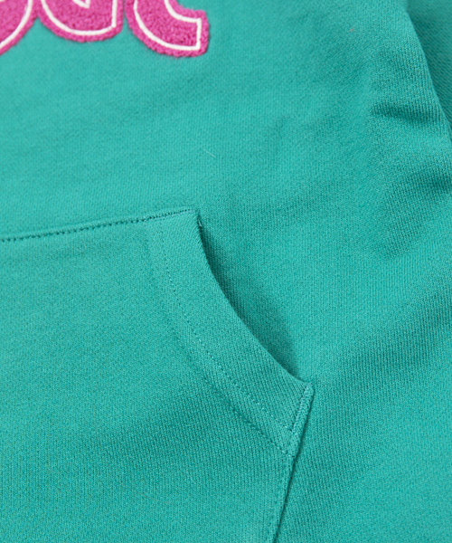 X-girl Stages（エックスガールステージス）の「SWEAT HOODIE DRESS PILE LOGO (4T～7T)/ ワンピース / スウェット（ワンピース・キッズ・ブラック/アッシュ/グリーン/ピンク・4T/6T/7T/5T）」の6枚目の写真