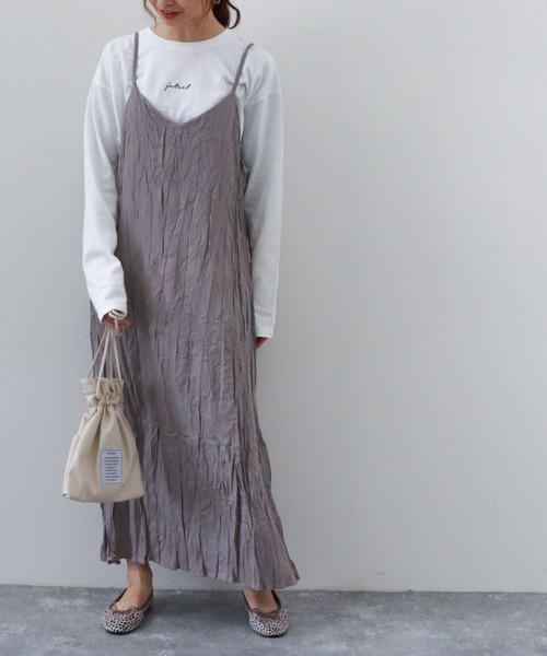 archives(アルシーヴ)の「畦編みチュニックプルオーバー+シワ加工ワンピースSET(ワンピース・レディース・ベージュ/オフホワイト/マスタード・MEDIUM)」の15枚目の写真