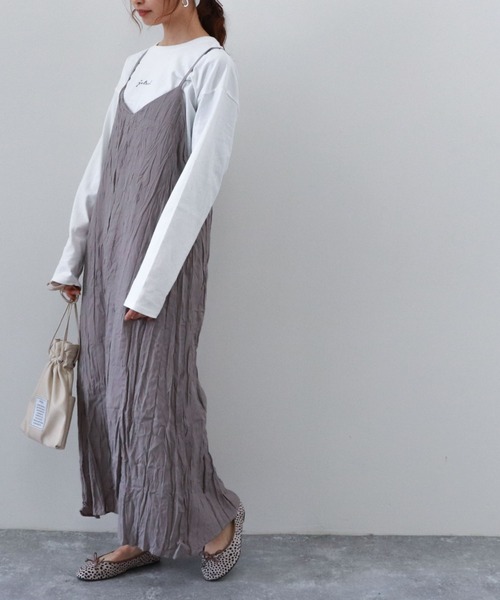 archives(アルシーヴ)の「畦編みチュニックプルオーバー+シワ加工ワンピースSET(ワンピース・レディース・ベージュ/オフホワイト/マスタード・MEDIUM)」の16枚目の写真