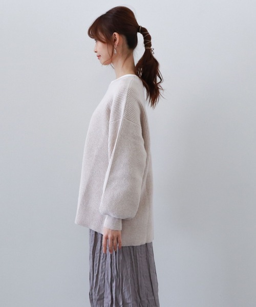 archives(アルシーヴ)の「畦編みチュニックプルオーバー+シワ加工ワンピースSET(ワンピース・レディース・ベージュ/オフホワイト/マスタード・MEDIUM)」の10枚目の写真