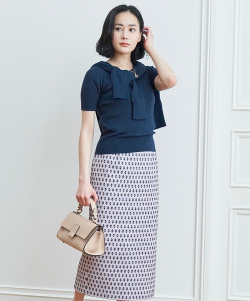 極美品☆ANAYI アナイ　コットンカシミヤ　ワイドリブカーディガン　36 極美品☆ANAYI アナイ コットンカシミヤ ワイドリブカーディガン