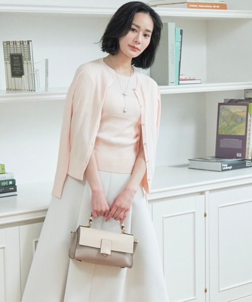 ANAYI（アナイ）の「コットンカシミヤワイドリブ カーディガン