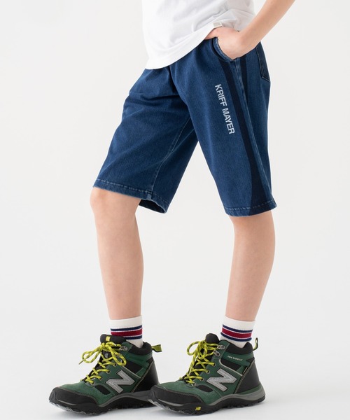 KRIFF MAYER（クリフメイヤー）の「ナミノリカットデニム（デニムパンツ・キッズ・ダークブルー/ネイビー/ライトブルー/サックスブルー・150/120/140/130/170/160）」の4枚目の写真