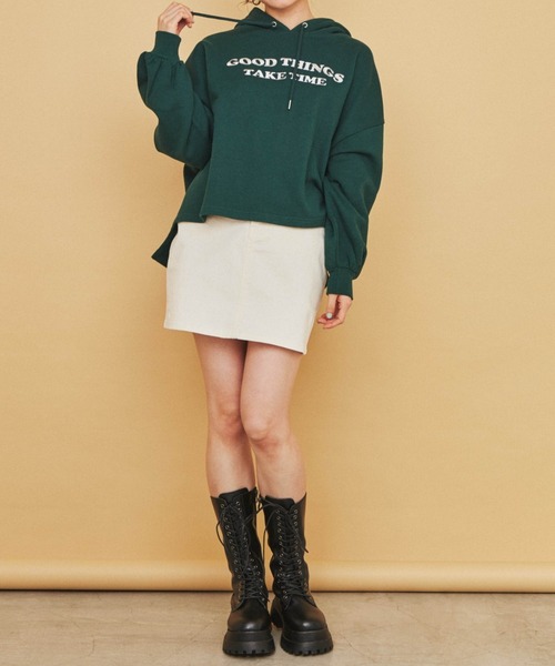 WEGO(ウィゴー)の「WEGO/ボリュームスリーブプリントパーカー(パーカー・レディース・オフホワイト/グリーン系その他/イエロー/ベージュ/ホワイト/スミクロ/グリーン・MEDIUM/SMALL)」の10枚目の写真