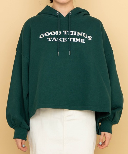 WEGO(ウィゴー)の「WEGO/ボリュームスリーブプリントパーカー(パーカー・レディース・オフホワイト/グリーン系その他/イエロー/ベージュ/ホワイト/スミクロ/グリーン・MEDIUM/SMALL)」の17枚目の写真