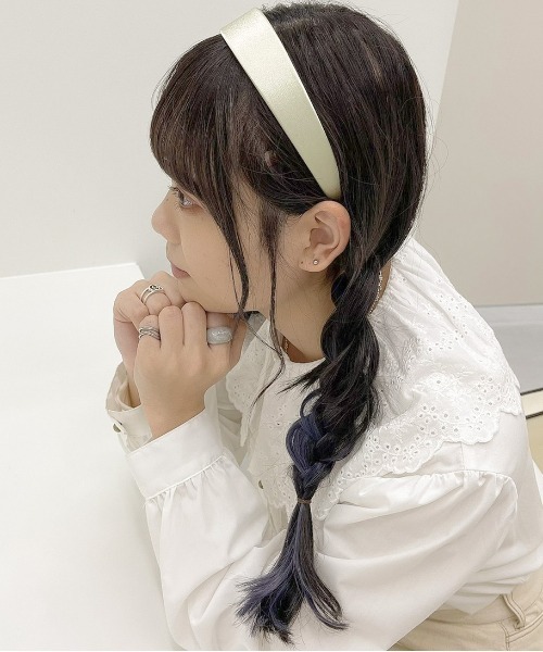 apres jour（アプレジュール）の「【apres jour×ARIAZ】サテンカチューシャ（カチューシャ・レディース・ブラック/ダークブラウン/ベージュ/ミント/モカ/ラベンダー/ピンクベージュ・FREE）」の5枚目の写真