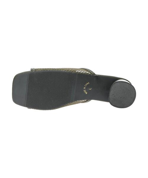 Green Parks(グリーンパークス)の「円柱ヒールメッシュサンダル*(サンダル・レディース・ブラック/ベージュ/カーキ・MEDIUM/LARGE/SMALL)」の13枚目の写真
