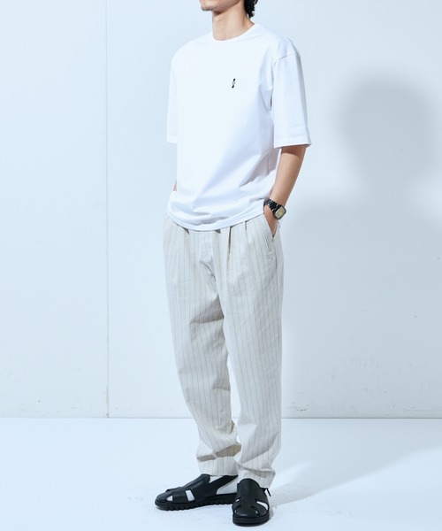 Lui's（ルイス）の「【SILLIS/シリス】HIGH WAIST TAPERED PANTS(リネンテーパードパンツ)（スラックス・メンズ・ベージュ/ネイビー・44/46）」の5枚目の写真