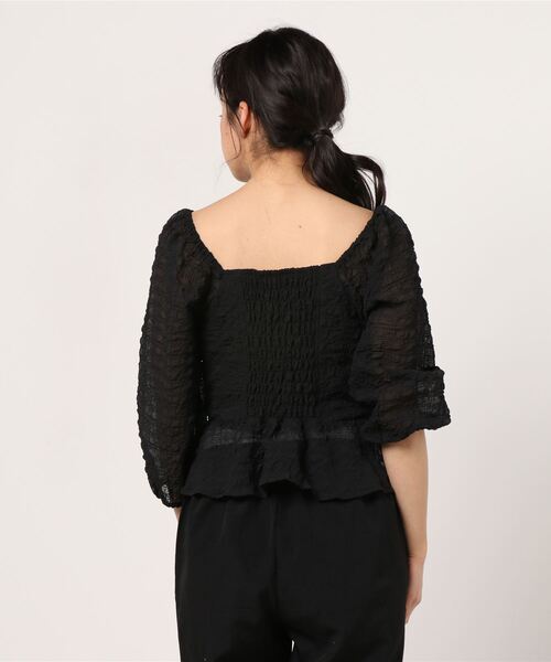 flowriri（フロウリリ）の「flowriri シアーチェックブラウス（シャツ/ブラウス・レディース・アイボリー/ブラック・FREE）」の17枚目の写真