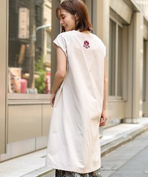 チチカカ | バックネック刺繍Ｔシャツワンピース(ワンピース)