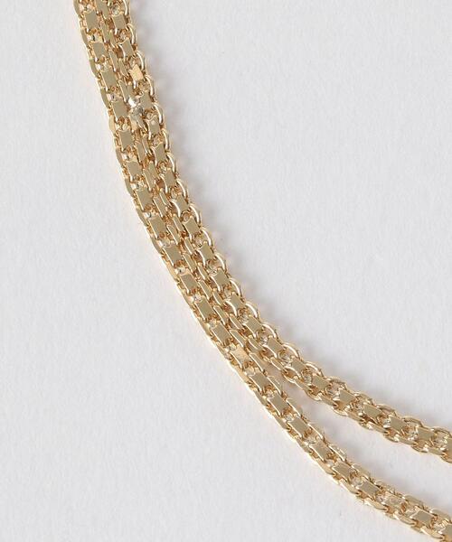 BEAUTY&YOUTH UNITED ARROWS（ビューティーアンドユースユナイテッドアローズ）の「BY メタルフラットチェーンダブルネックレス ◆（ネックレス・レディース・シルバー/ゴールド・FREE）」の5枚目の写真