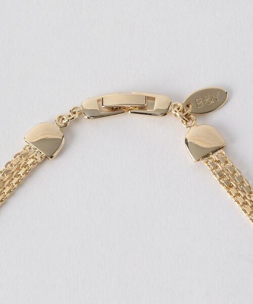 BEAUTY&YOUTH UNITED ARROWS（ビューティーアンドユースユナイテッドアローズ）の「BY メタルフラットチェーンダブルネックレス ◆（ネックレス・レディース・シルバー/ゴールド・FREE）」の4枚目の写真