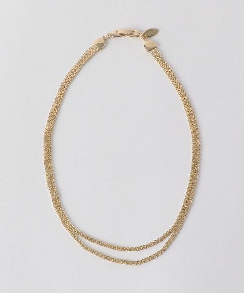 BEAUTY&YOUTH UNITED ARROWS（ビューティーアンドユースユナイテッドアローズ）の「BY メタルフラットチェーンダブルネックレス ◆（ネックレス・レディース・シルバー/ゴールド・FREE）」の6枚目の写真