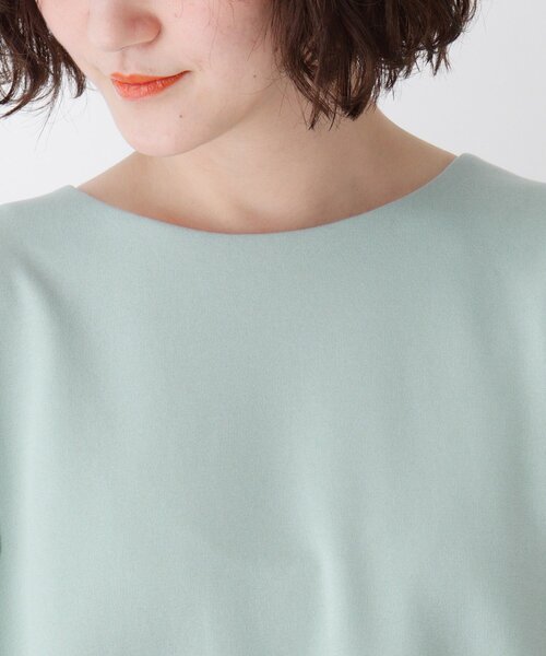 DRESKIP（ドレスキップ）の「◆異素材使いボリューム袖Tシャツ（Tシャツ/カットソー・レディース・ブラック/オフホワイト/ダークオレンジ/グリーン系・02/03/04）」の14枚目の写真