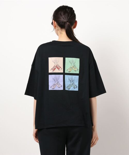 CONVERSE（コンバース）の「【CONVERSE】バックプリントＴシャツ（Tシャツ/カットソー・レディース・ホワイト/ブラック/ピンク・M/L）」の7枚目の写真