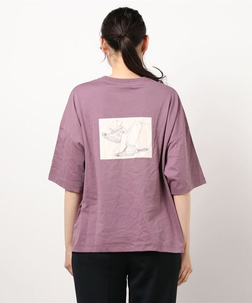 CONVERSE（コンバース）の「【CONVERSE】バックプリントＴシャツ（Tシャツ/カットソー・レディース・ホワイト/ブラック/ピンク・M/L）」の5枚目の写真