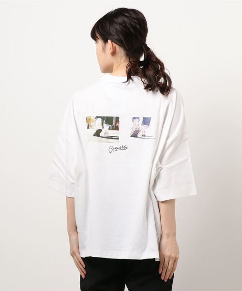 CONVERSE（コンバース）の「【CONVERSE】バックプリントＴシャツ（Tシャツ/カットソー・レディース・ホワイト/ブラック/ピンク・M/L）」の6枚目の写真