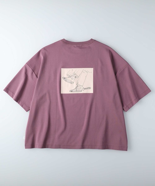 CONVERSE（コンバース）の「【CONVERSE】バックプリントＴシャツ（Tシャツ/カットソー・レディース・ホワイト/ブラック/ピンク・M/L）」の9枚目の写真