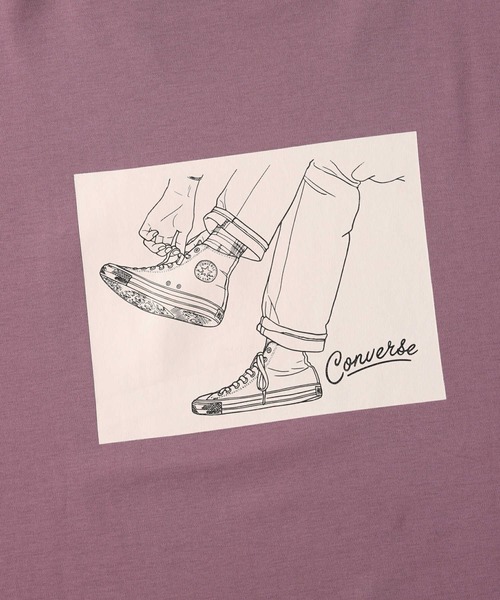 CONVERSE（コンバース）の「【CONVERSE】バックプリントＴシャツ（Tシャツ/カットソー・レディース・ホワイト/ブラック/ピンク・M/L）」の8枚目の写真