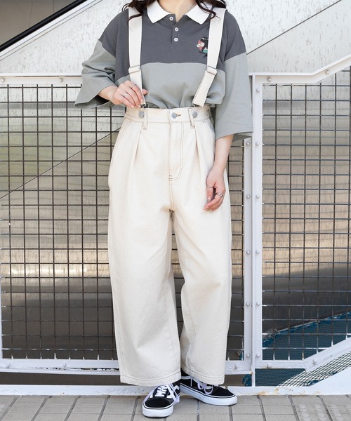 PairPair（ペアペア）の「ワイドデニムパンツ(ユニセックス)（デニムパンツ・メンズ・オフホワイト/サックスブルー/インディゴブルー/ブラック系その他・SMALL/MEDIUM/LARGE）」の18枚目の写真