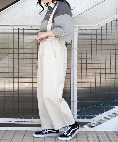 PairPair（ペアペア）の「ワイドデニムパンツ(ユニセックス)（デニムパンツ・メンズ・オフホワイト/サックスブルー/インディゴブルー/ブラック系その他・SMALL/MEDIUM/LARGE）」の19枚目の写真