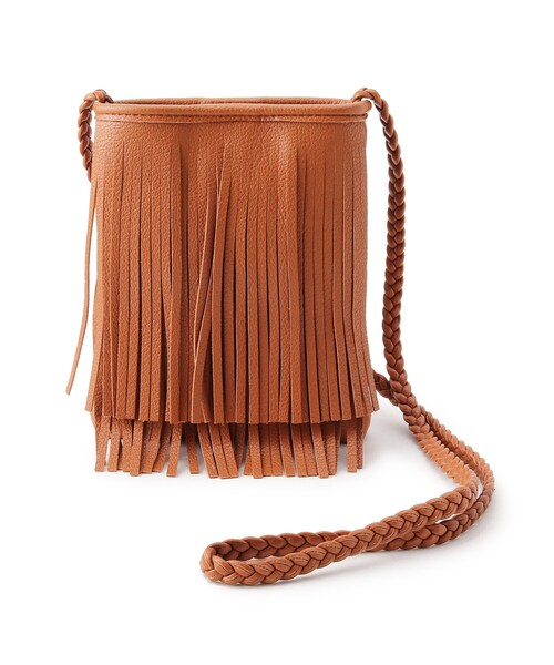 AG by aquagirl（エージーバイアクアガール）の「◆フリンジミニショルダー（ショルダーバッグ・レディース・ブラック/オフホワイト/キャメル・00）」の4枚目の写真