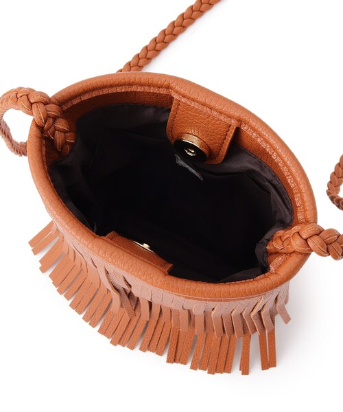 AG by aquagirl（エージーバイアクアガール）の「◆フリンジミニショルダー（ショルダーバッグ・レディース・ブラック/オフホワイト/キャメル・00）」の9枚目の写真