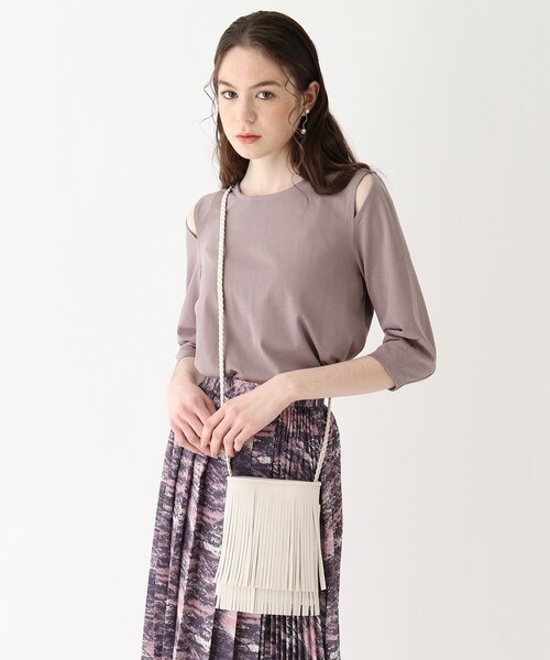 AG by aquagirl（エージーバイアクアガール）の「◆フリンジミニショルダー（ショルダーバッグ・レディース・ブラック/オフホワイト/キャメル・00）」の11枚目の写真