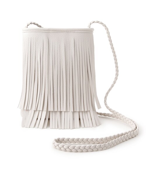 AG by aquagirl（エージーバイアクアガール）の「◆フリンジミニショルダー（ショルダーバッグ・レディース・ブラック/オフホワイト/キャメル・00）」の15枚目の写真