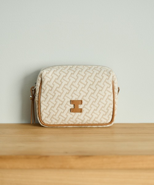 IACUCCI　モノグランマ ポーチ ベージュ IACUCCI｜モノグランマ ポーチ JACQUARD/CERVO | Rakuten