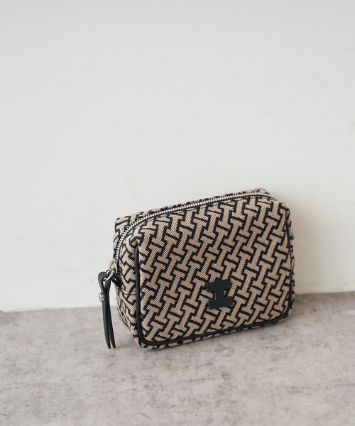 IACUCCIモノグランマ ポーチ JACQUARD/RUGA イアクッチ IACUCCI モノグランマ ポーチJACQUARD/RUGA （black