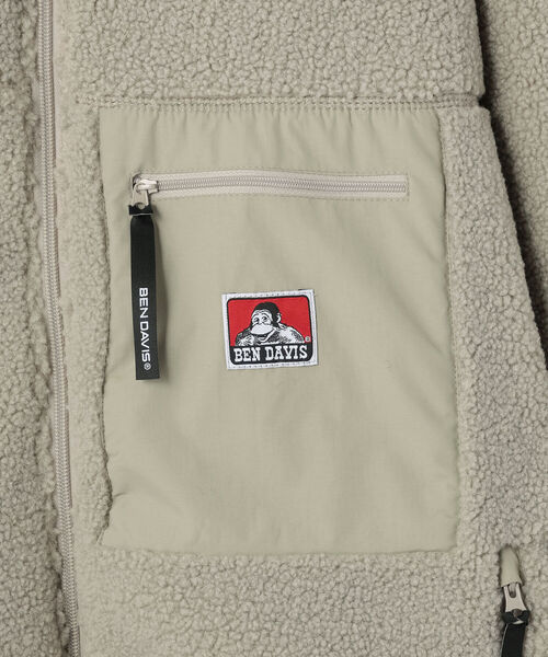 BEN DAVIS/WHITE LABEL（ベンデイビス ホワイトラベル）の「BENDAVIS/ベンデイビス/ボアスタンドカラージャケット/BoaStandCollorJacket（ブルゾン・メンズ・ブラック/オフホワイト・MEDIUM/LARGE/X-LARGE）」の18枚目の写真