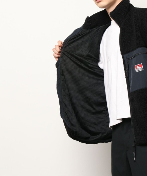 BEN DAVIS/WHITE LABEL（ベンデイビス ホワイトラベル）の「BENDAVIS/ベンデイビス/ボアスタンドカラージャケット/BoaStandCollorJacket（ブルゾン・メンズ・ブラック/オフホワイト・MEDIUM/LARGE/X-LARGE）」の5枚目の写真