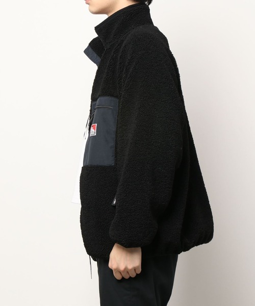 BEN DAVIS/WHITE LABEL（ベンデイビス ホワイトラベル）の「BENDAVIS/ベンデイビス/ボアスタンドカラージャケット/BoaStandCollorJacket（ブルゾン・メンズ・ブラック/オフホワイト・MEDIUM/LARGE/X-LARGE）」の3枚目の写真