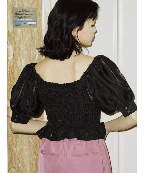 jouetie（ジュエティ）の「タックスリーブスクエアブラウス（シャツ/ブラウス・レディース・オフホワイト/ブラック/オレンジ・MEDIUM）」の12枚目の写真