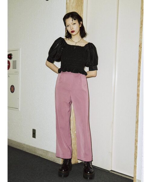 jouetie（ジュエティ）の「タックスリーブスクエアブラウス（シャツ/ブラウス・レディース・オフホワイト/ブラック/オレンジ・MEDIUM）」の18枚目の写真