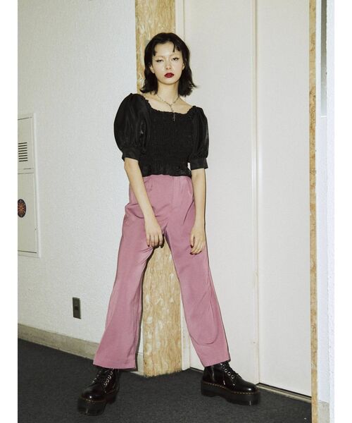 jouetie（ジュエティ）の「タックスリーブスクエアブラウス（シャツ/ブラウス・レディース・オフホワイト/ブラック/オレンジ・MEDIUM）」の9枚目の写真