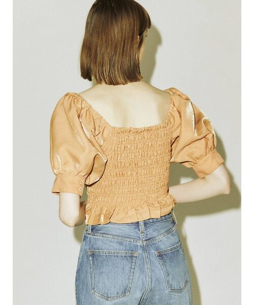 jouetie（ジュエティ）の「タックスリーブスクエアブラウス（シャツ/ブラウス・レディース・オフホワイト/ブラック/オレンジ・MEDIUM）」の14枚目の写真