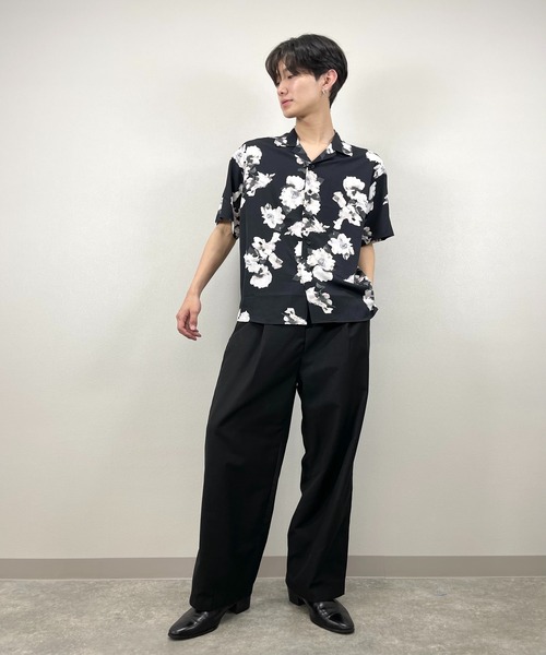 ASTRAL（アストラル）の「【ASTRAL】flower pattern open collar shirt（シャツ/ブラウス・メンズ・ホワイト/ブラック・ONE SIZE）」の10枚目の写真