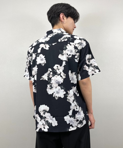 ASTRAL（アストラル）の「【ASTRAL】flower pattern open collar shirt（シャツ/ブラウス・メンズ・ホワイト/ブラック・ONE SIZE）」の12枚目の写真