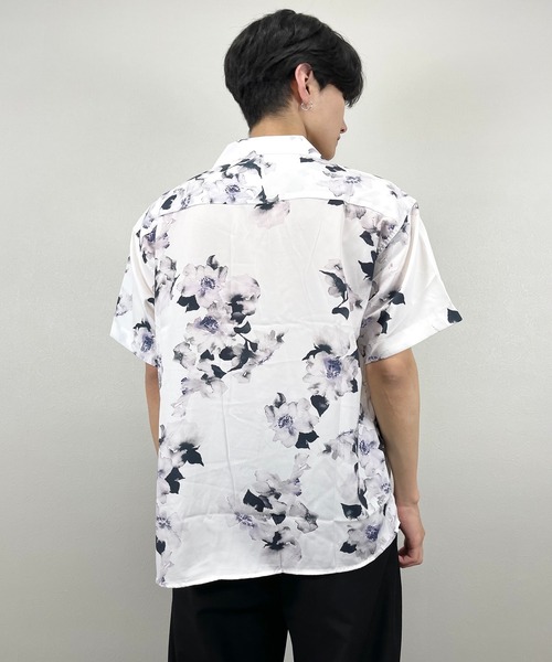 ASTRAL（アストラル）の「【ASTRAL】flower pattern open collar shirt（シャツ/ブラウス・メンズ・ホワイト/ブラック・ONE SIZE）」の15枚目の写真