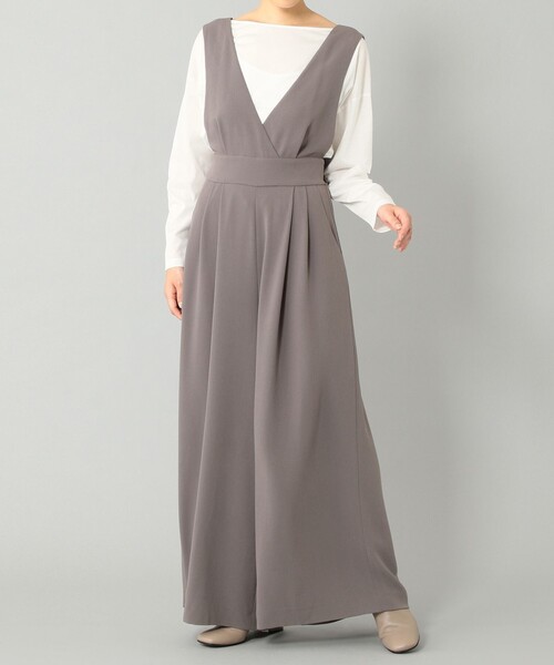 GRACE CLASS(グレースクラス)の「バックリボンサロペット(サロペット/オーバーオール・レディース・ブラック/グレー・36/38)」の3枚目の写真