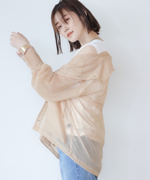 A part by（アパートバイ）の「Poシアーシャツブルゾン　952593（シャツ/ブラウス・レディース・ライトグレー/ベージュ/カーキ・FREE）」の14枚目の写真